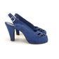 Cornflower Blue 1940s Platform Sandals UK 7