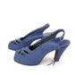 Cornflower Blue 1940s Platform Sandals UK 7