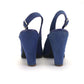 Cornflower Blue 1940s Platform Sandals UK 7
