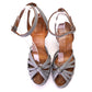 Bespoke 1940s Grey Platform Sandals UK 5.5