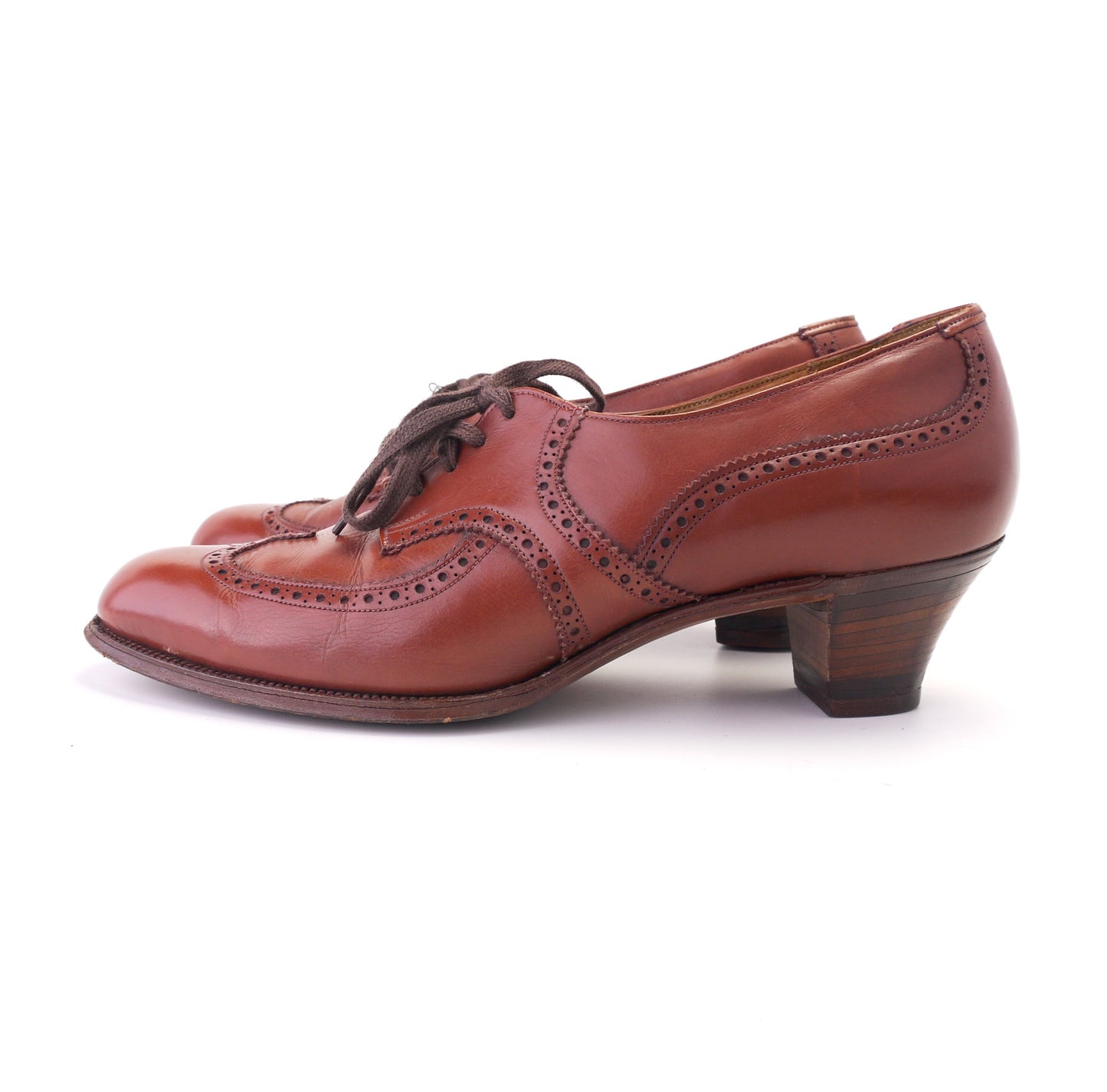 1950s Tan Wingtip Brogues by Manfield UK 5