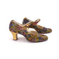 1920s Multi Colour Brocade Bar Shoes by Manfield UK 3