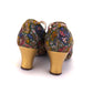 1920s Multi Colour Brocade Bar Shoes by Manfield UK 3