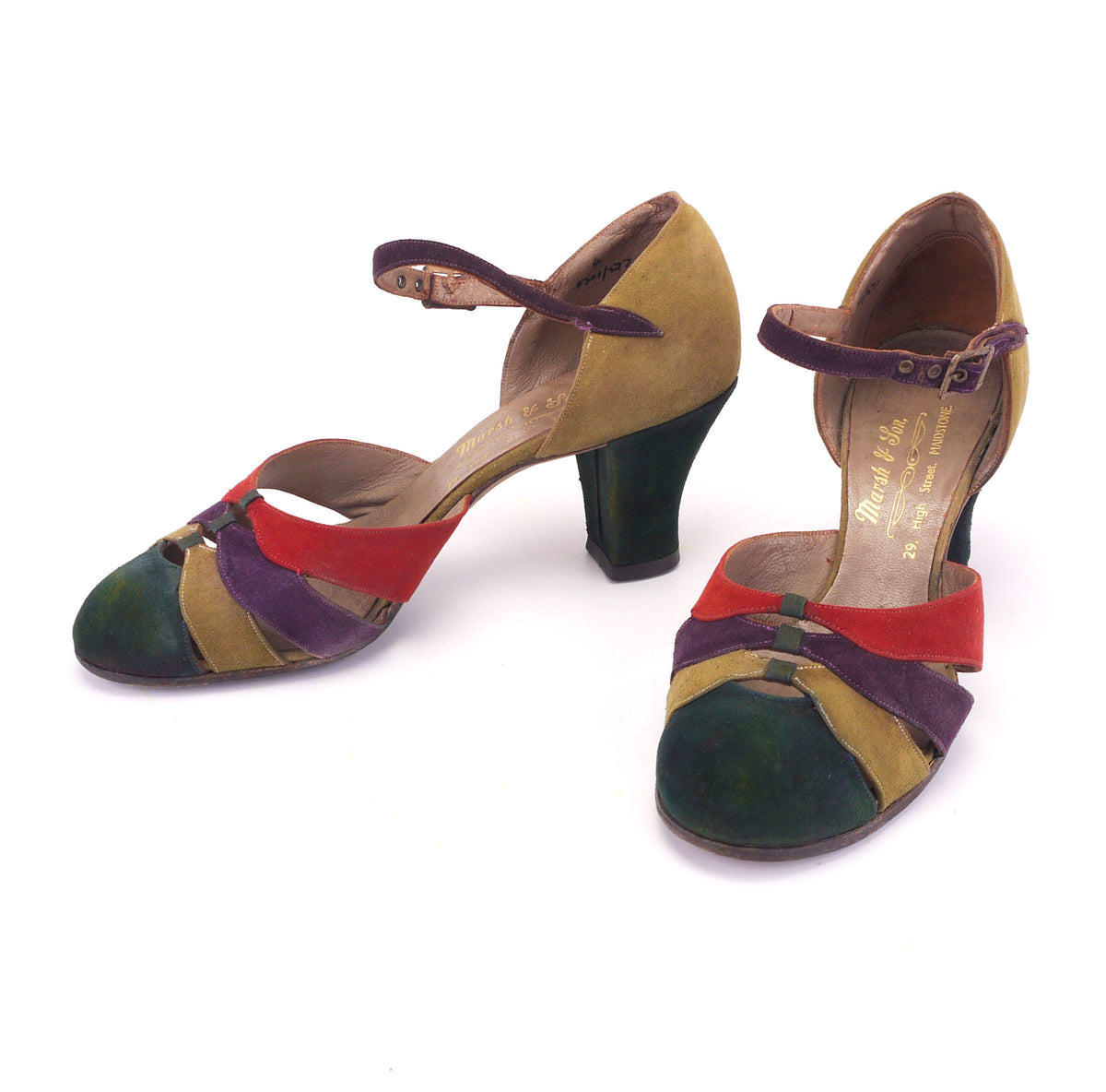 1930s Multicoloured Mary Janes by Marsh UK 3