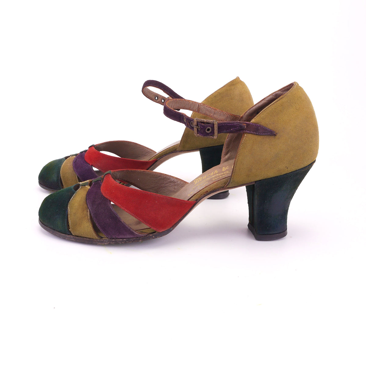 1930s Multicoloured Mary Janes by Marsh UK 3