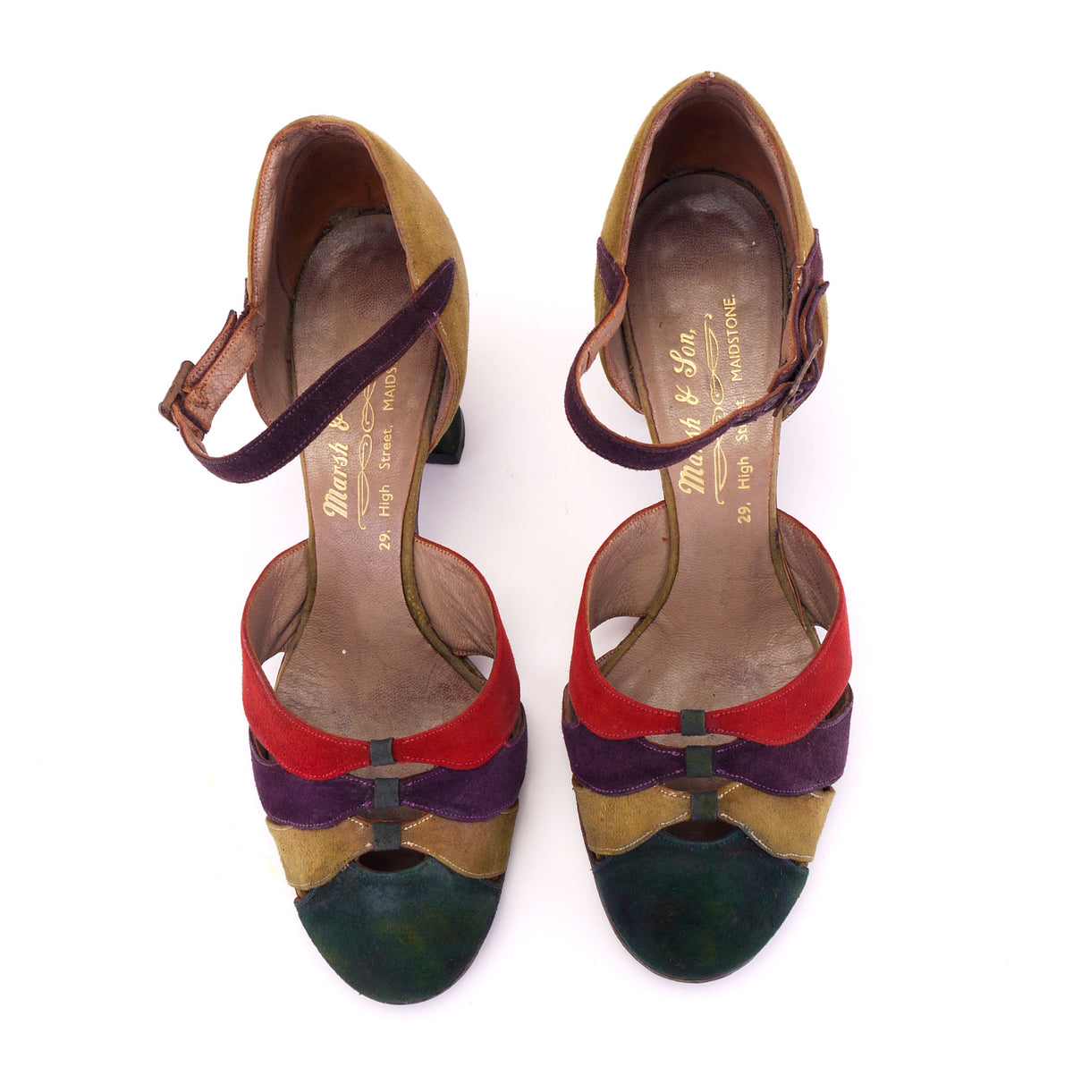 1930s Multicoloured Mary Janes by Marsh UK 3