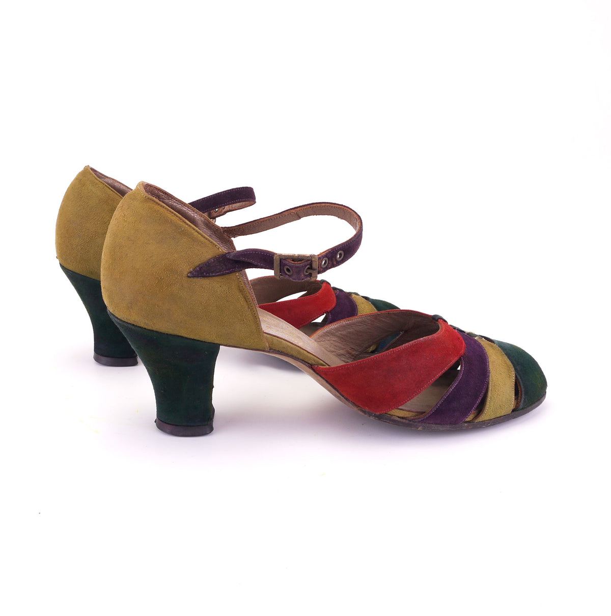 1930s Multicoloured Mary Janes by Marsh UK 3