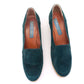 1970s Green Suede Wedges by Martini Osvaldo UK 5