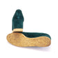 1970s Green Suede Wedges by Martini Osvaldo UK 5