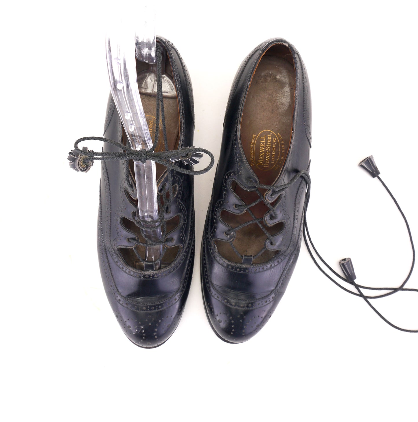1930s Bespoke Henry Maxwell Black Ghillies UK 3.5