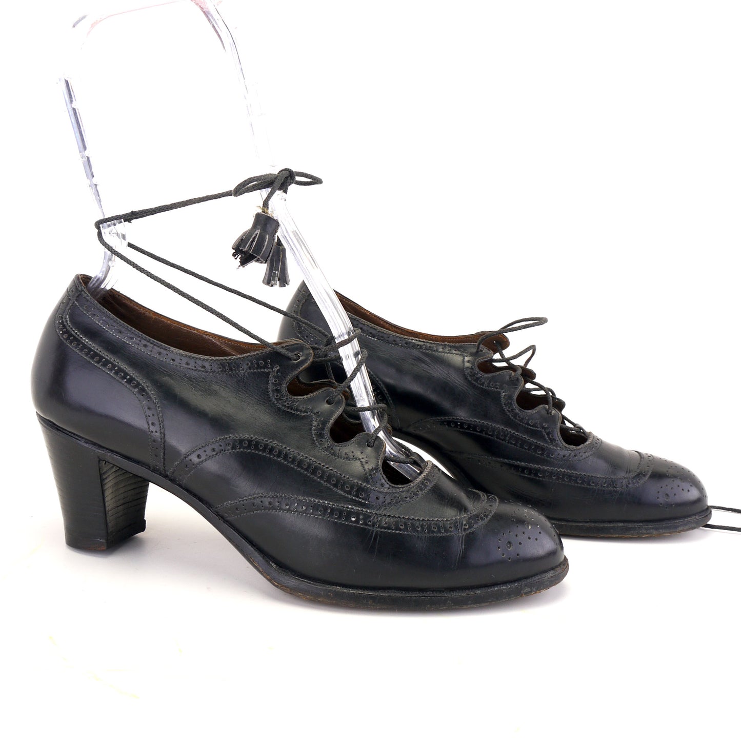 1930s Bespoke Henry Maxwell Black Ghillies UK 3.5