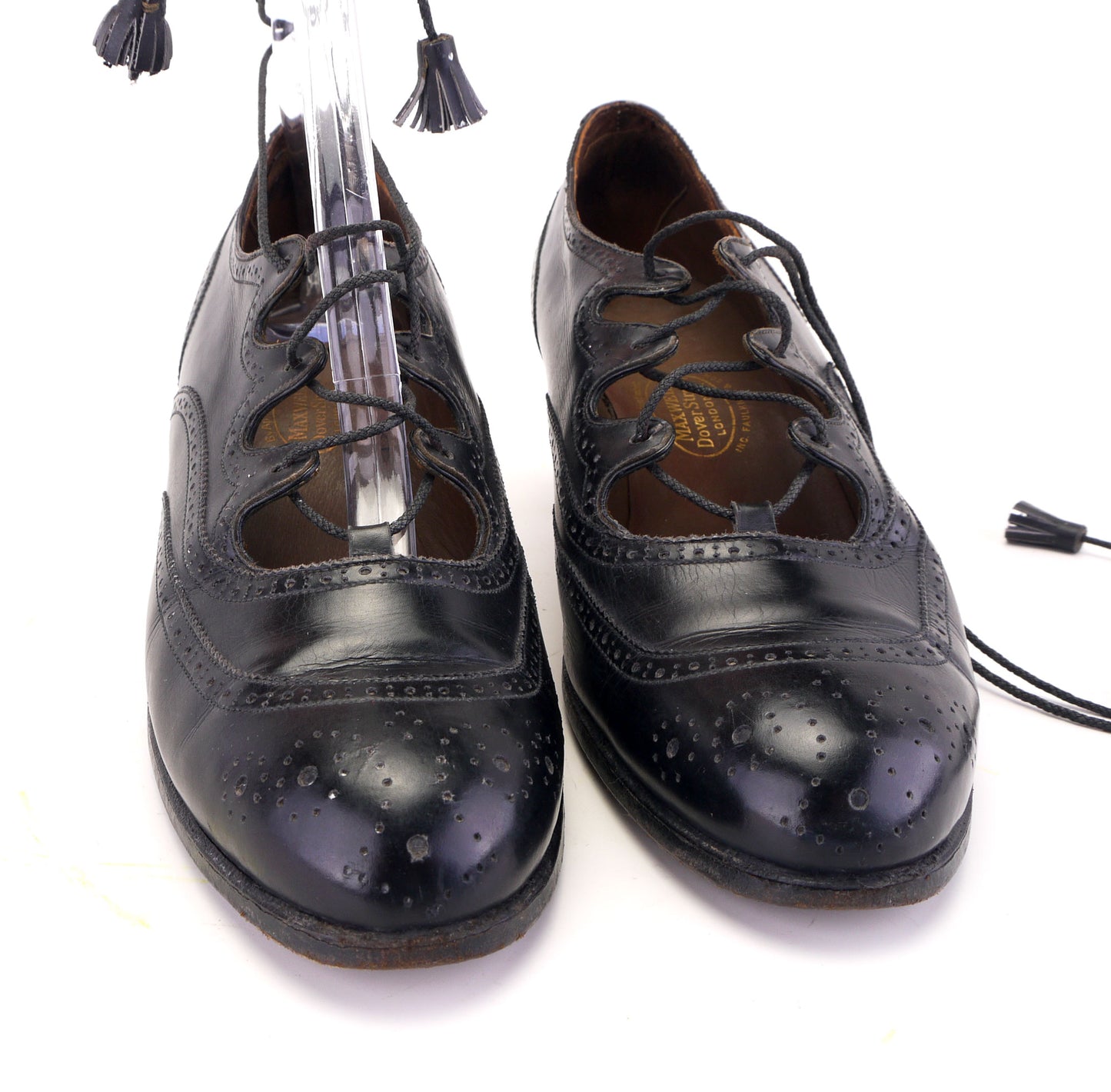 1930s Bespoke Henry Maxwell Black Ghillies UK 3.5