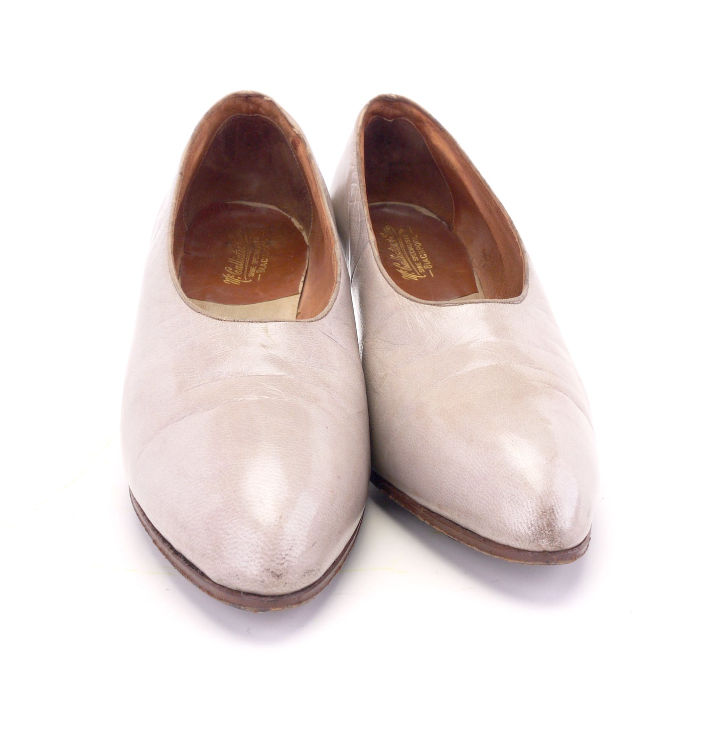 Exquisite 1920s Pale Grey Pumps by McCallister UK 4