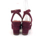 1940s Merrywell Wine Suede Wedge Sandals UK 5