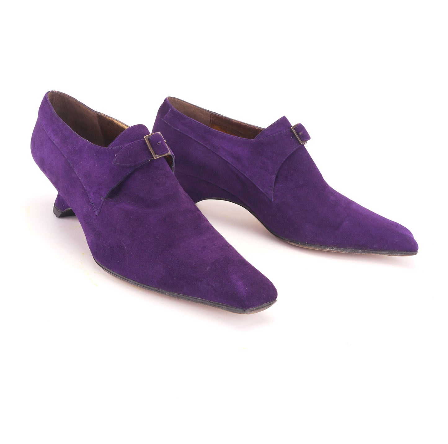 Historical Style Purple Suede Shoes by Michel Perry UK 6.5