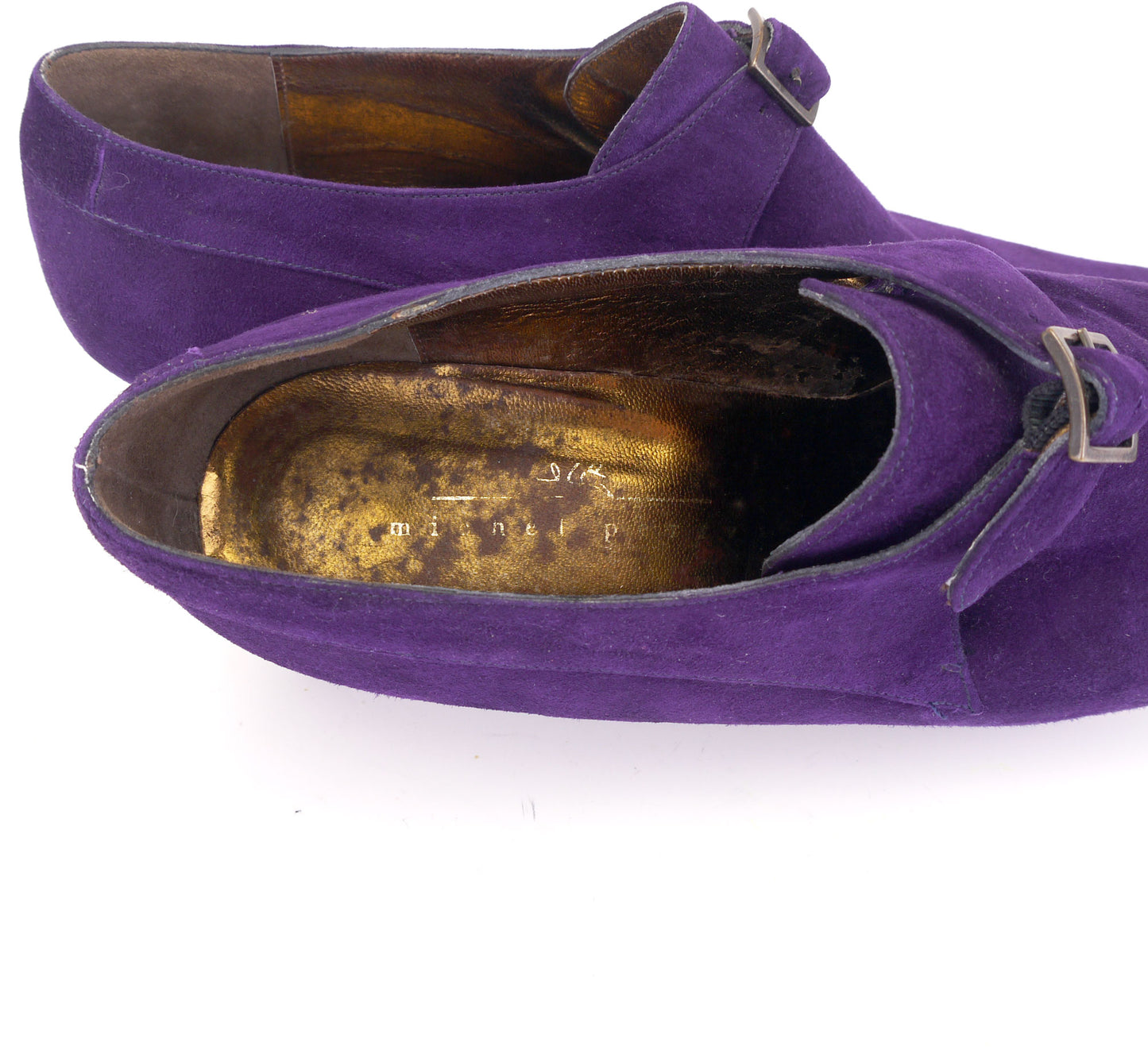 Historical Style Purple Suede Shoes by Michel Perry UK 6.5