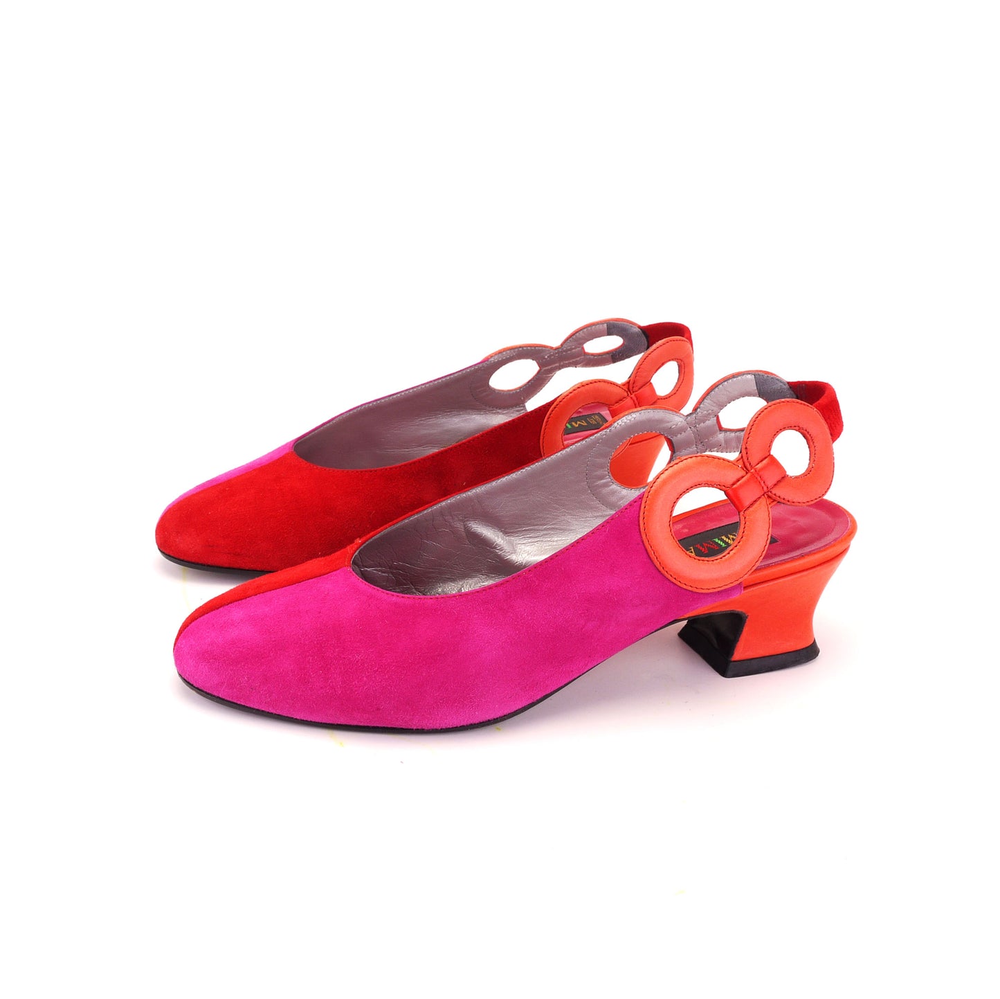 Bright Red & Pink Italian Slingbacks by Mima Venezia UK 5.5