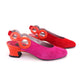 Bright Red & Pink Italian Slingbacks by Mima Venezia UK 5.5