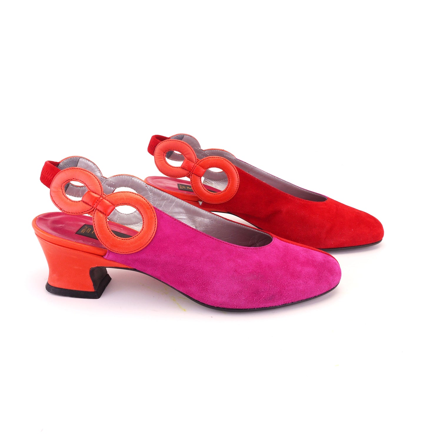 Bright Red & Pink Italian Slingbacks by Mima Venezia UK 5.5