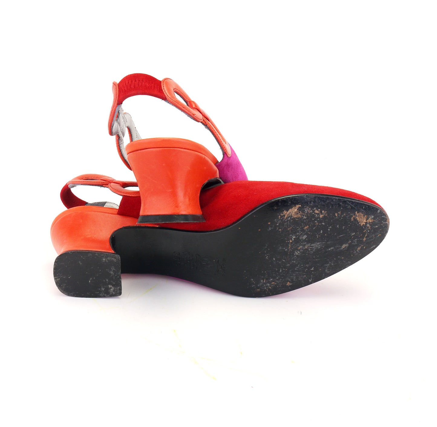 Bright Red & Pink Italian Slingbacks by Mima Venezia UK 5.5