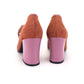 1970s Salmon & Lilac Miss Curtess Mary Janes UK 3.5