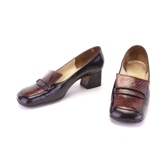 1960s Miss Rayne Brown Loafers Pumps UK 4.5