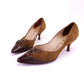 1960s Miss Rayne Brown Kitten Heel Pumps UK 4.5