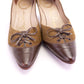 1960s Miss Rayne Brown Kitten Heel Pumps UK 4.5