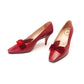 Red Miss Rayne Chisel Toe Pumps c1960 UK 4.5