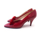 Red Miss Rayne Chisel Toe Pumps c1960 UK 4.5