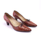 1960s Tan Snake Pumps by Miss Rayne UK 4.5