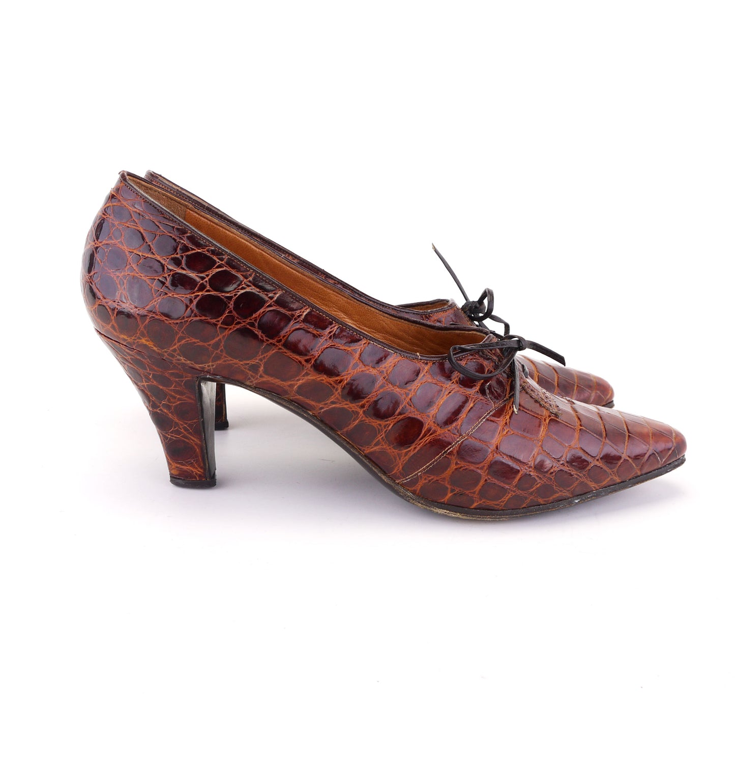 1950s Patent Mock Croc Pumps by Mondaine UK 5