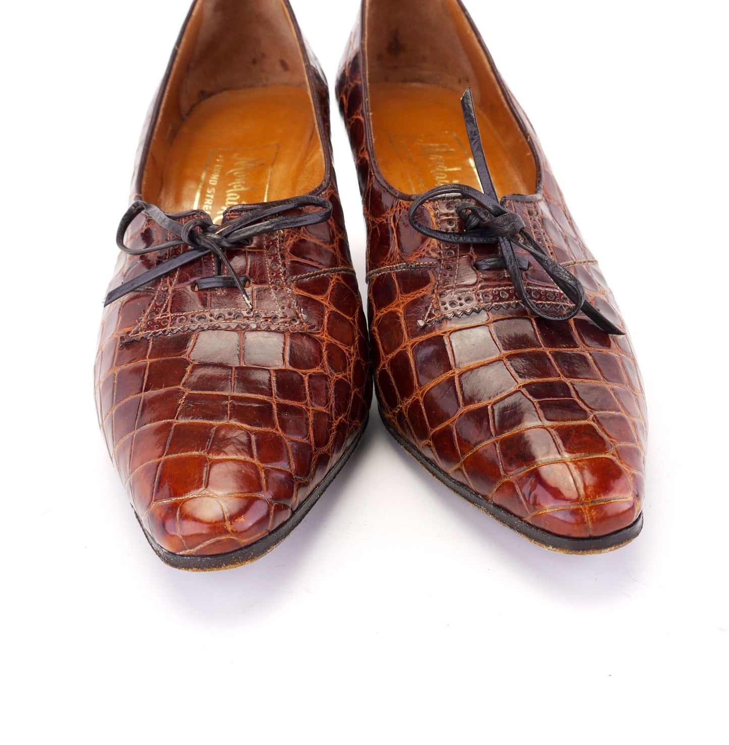 1950s Patent Mock Croc Pumps by Mondaine UK 5