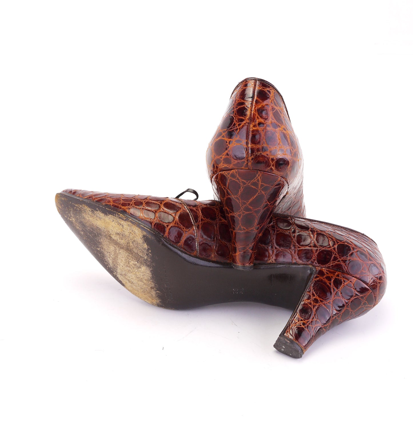 1950s Patent Mock Croc Pumps by Mondaine UK 5