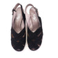 1940s Black Suede Platform Sandals by Movie Mode UK 7