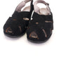 1940s Black Suede Platform Sandals by Movie Mode UK 7