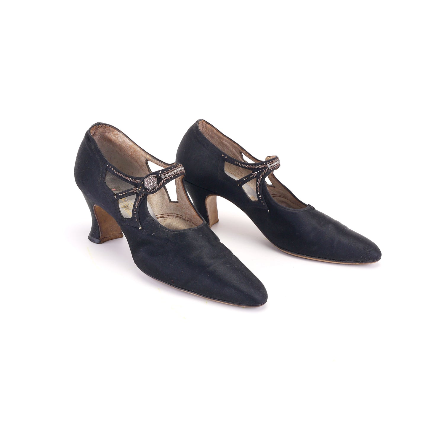 1920s Black Beaded Mary Janes by Marshall & Snelgrove UK 3