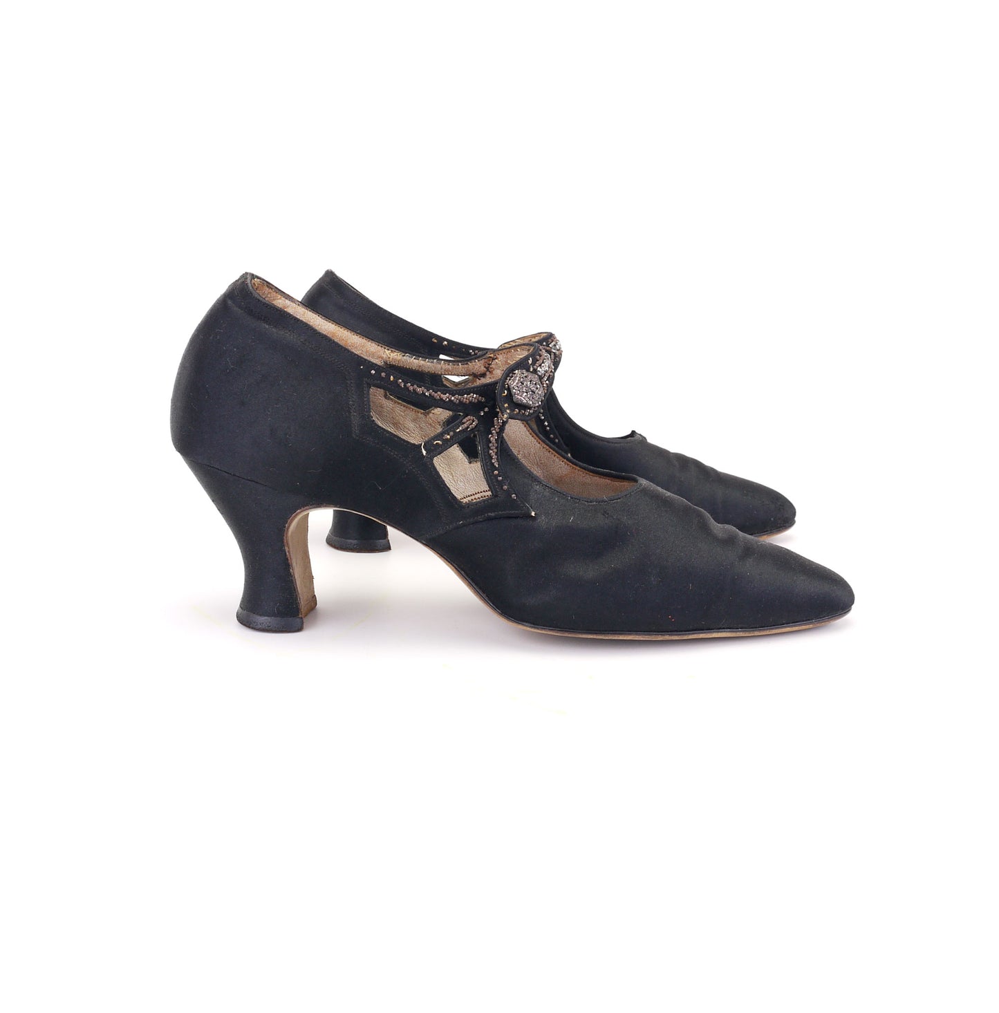 1920s Black Beaded Mary Janes by Marshall & Snelgrove UK 3