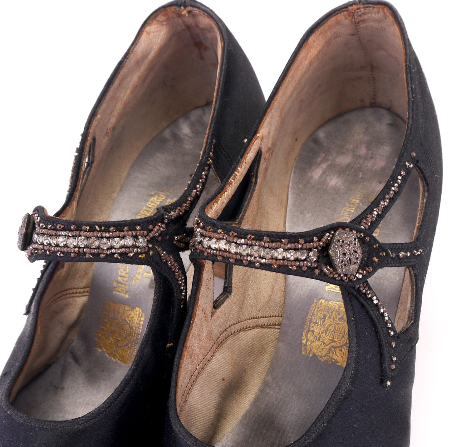 1920s Black Beaded Mary Janes by Marshall & Snelgrove UK 3