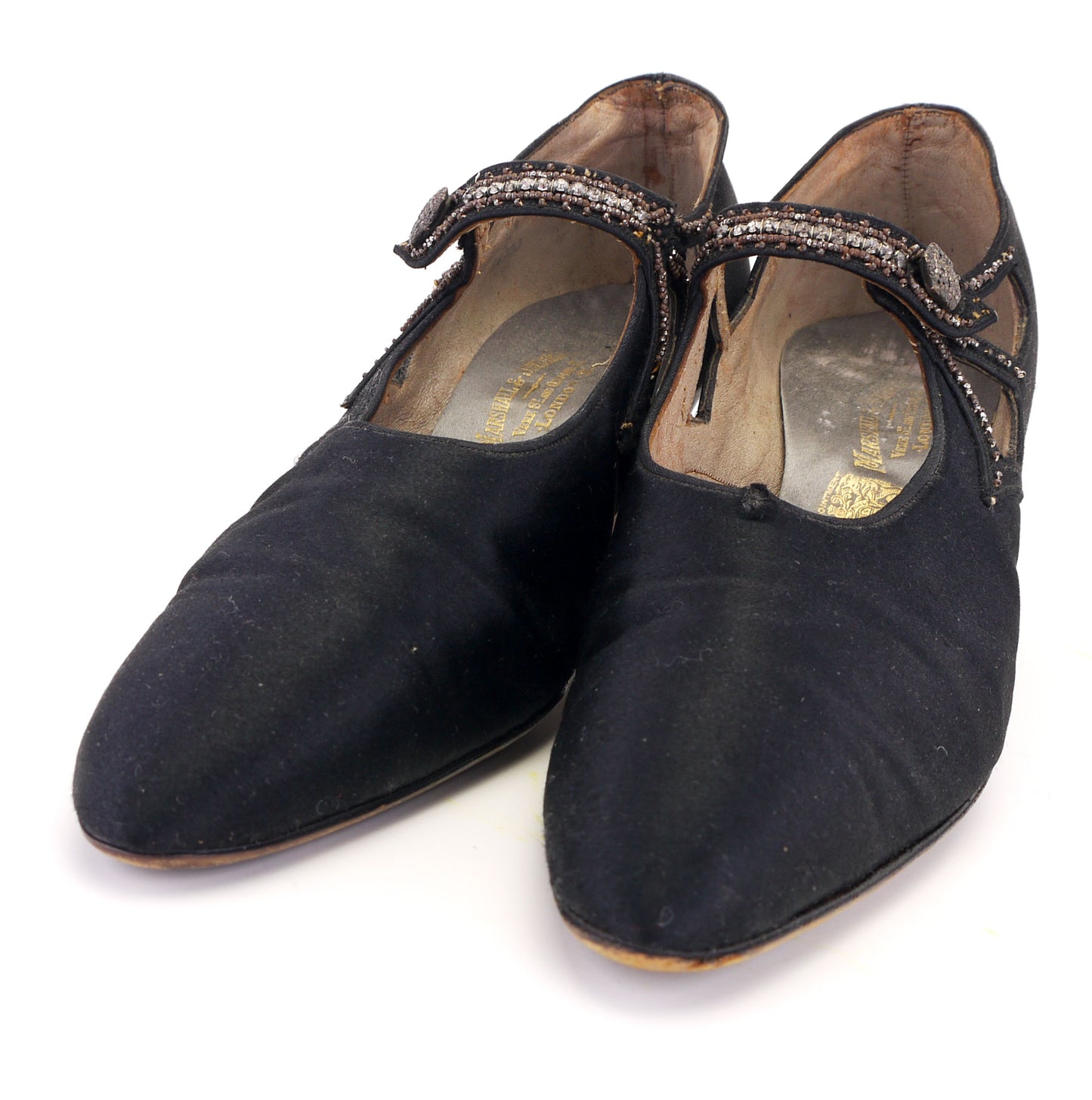 1920s Black Beaded Mary Janes by Marshall & Snelgrove UK 3