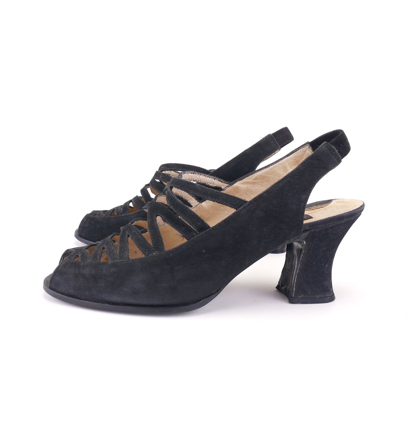 Next 90s Does 40s Black Slingbacks UK 6