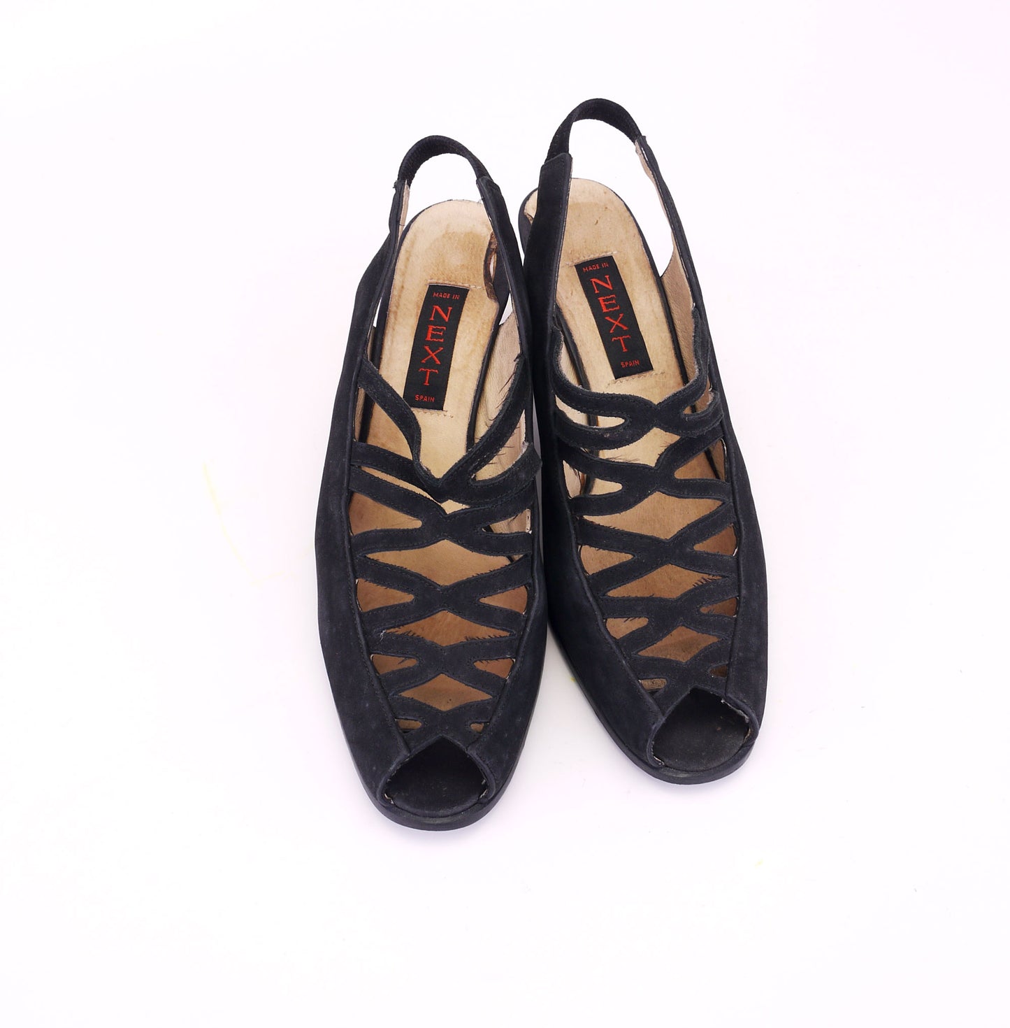 Next 90s Does 40s Black Slingbacks UK 6
