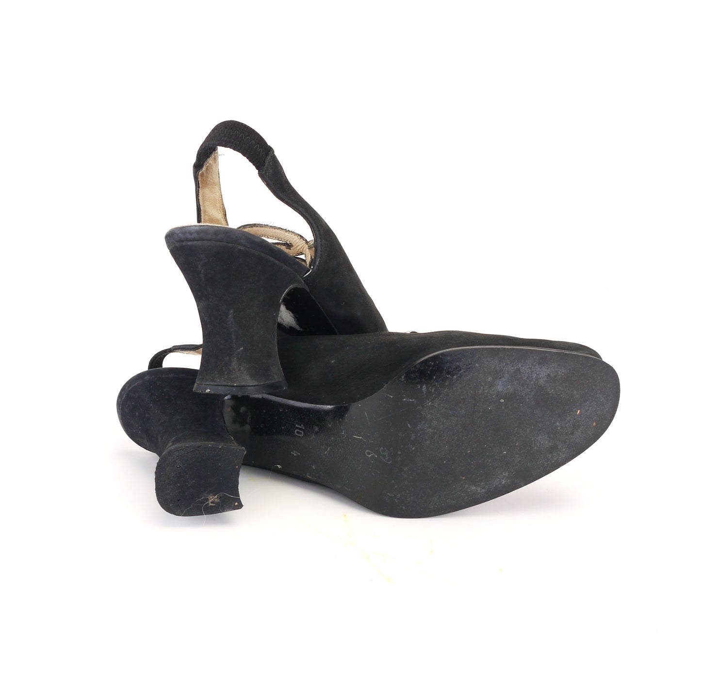 Next 90s Does 40s Black Slingbacks UK 6