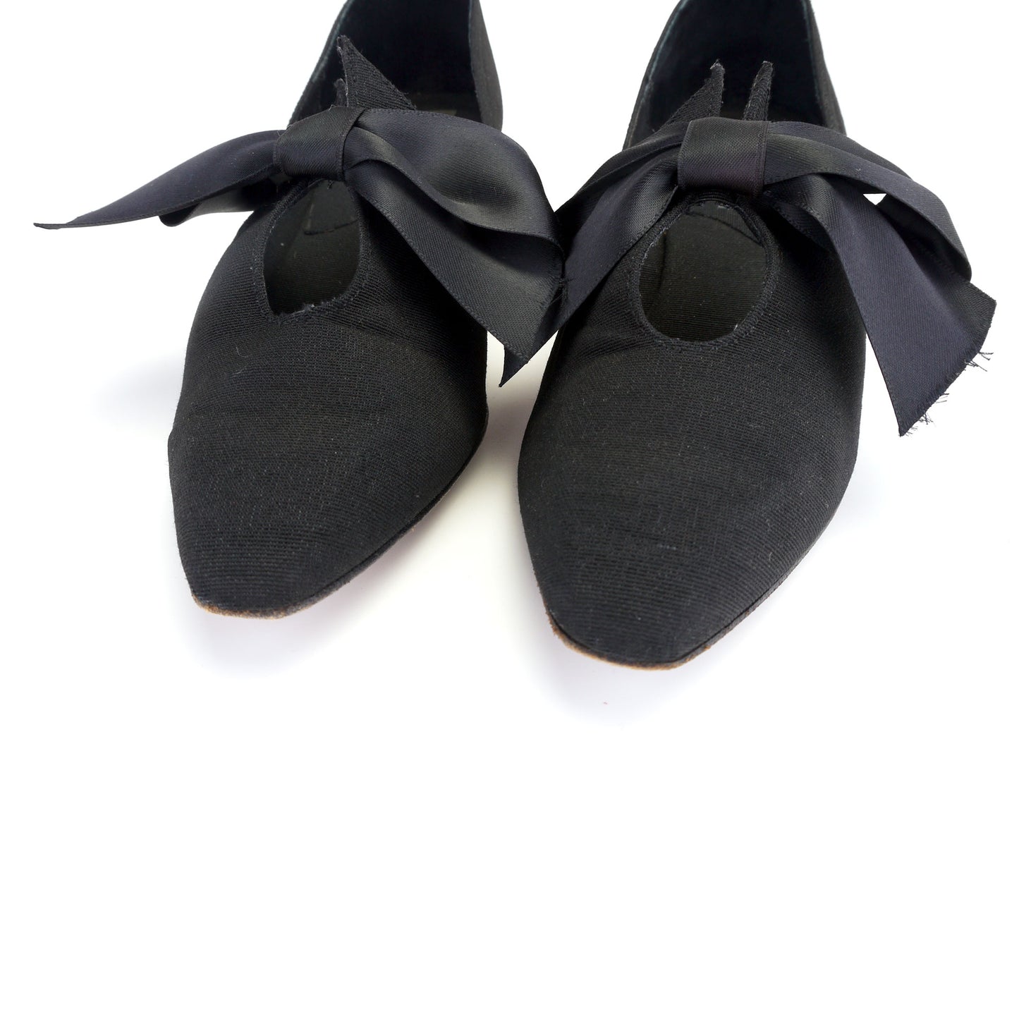 1980s Black Grosgrain Historical Style Pumps by Next UK 6