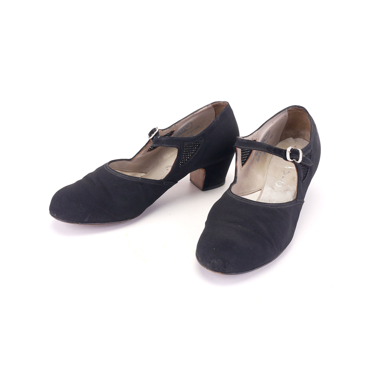 Norvic 1940s Wide Fit Black  Bar Shoes UK 6