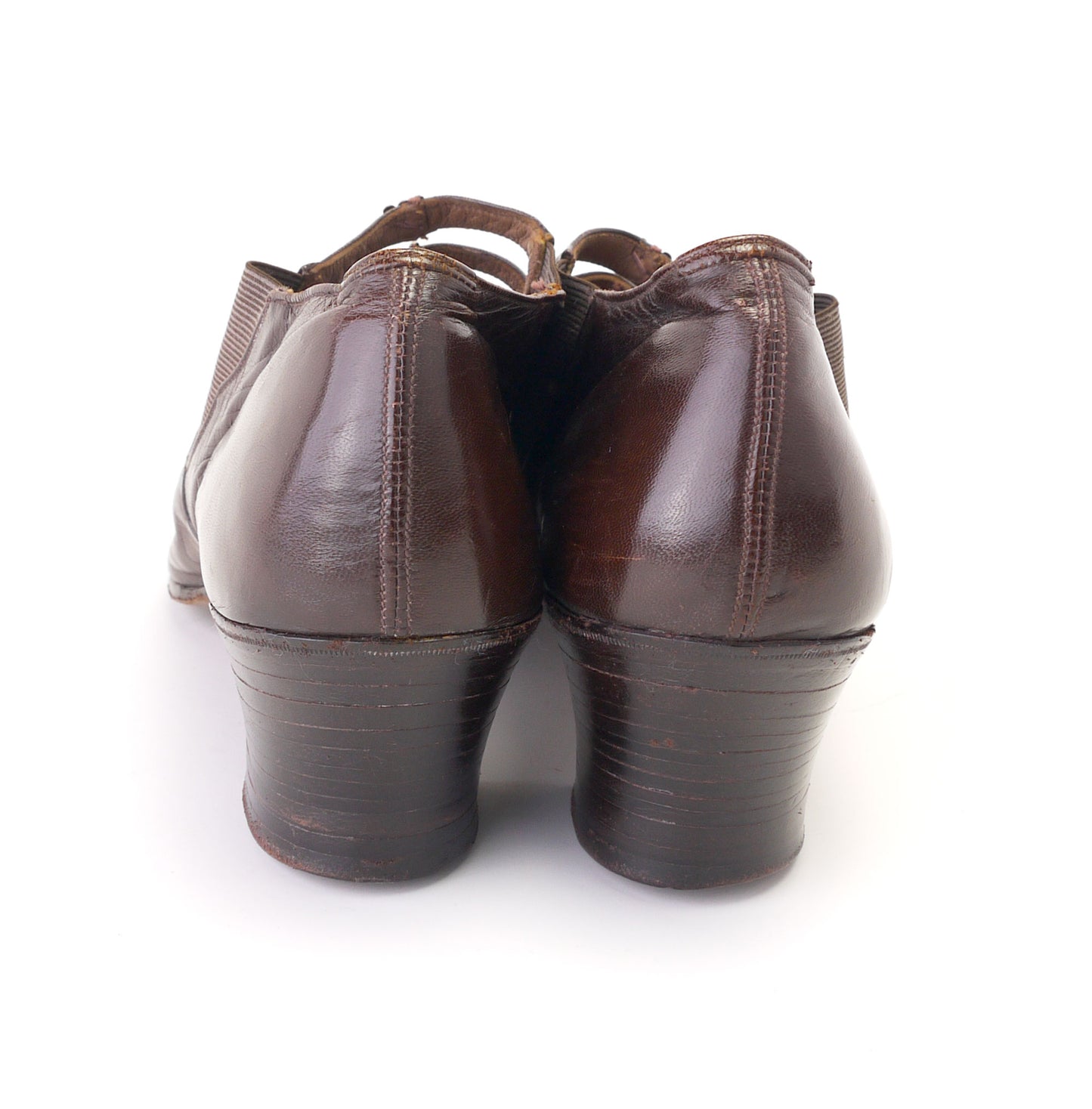 1910s Brown Osoesi Slip on Bar Shoes UK 3