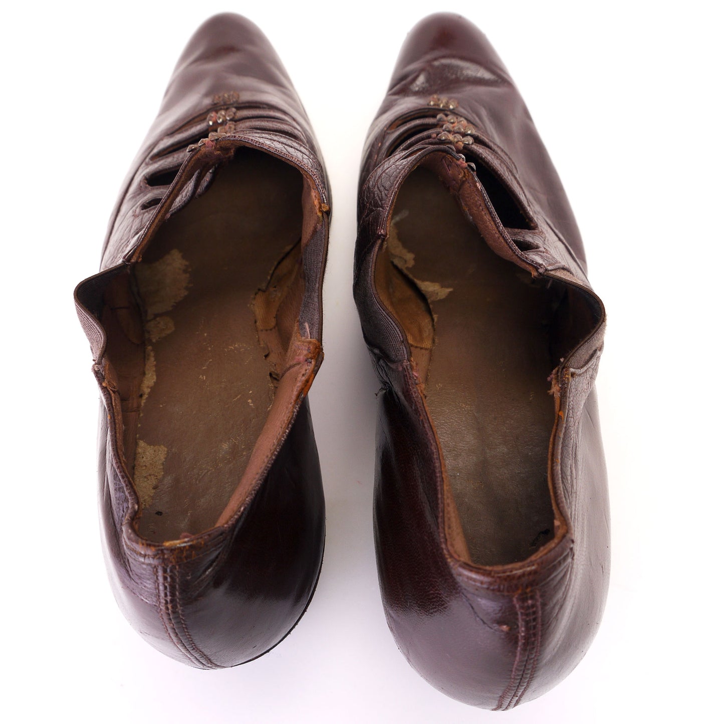 1910s Brown Osoesi Slip on Bar Shoes UK 3