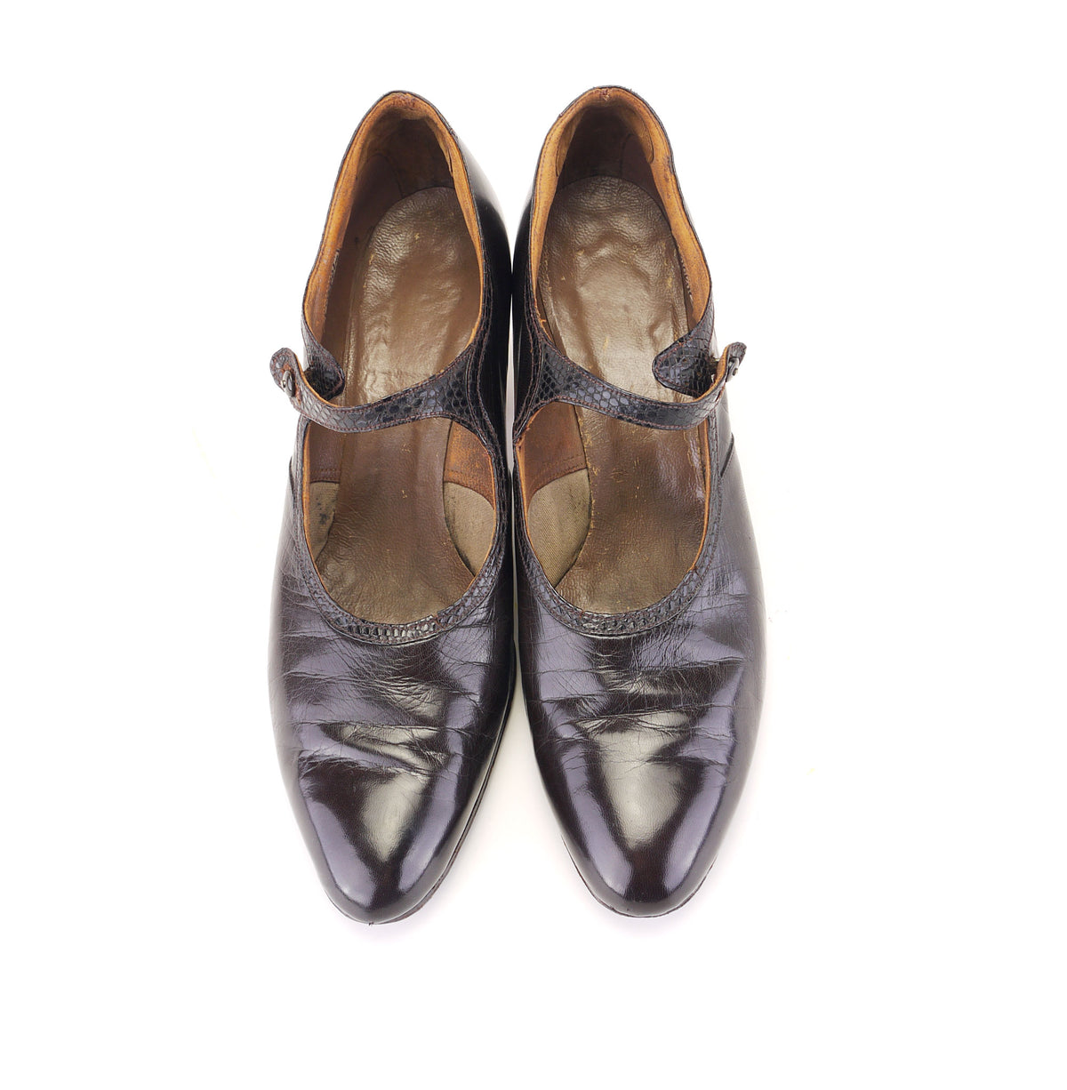 1920s Dark Brown Bar Shoes by Osoesi UK 7