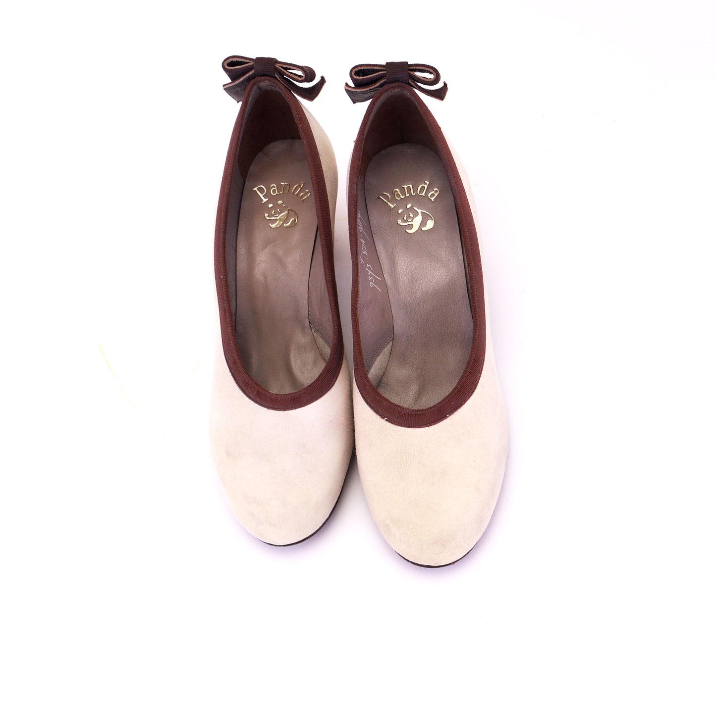 Deadstock 1940s Teen Cream Dress Shoes by Panda UK 1.5