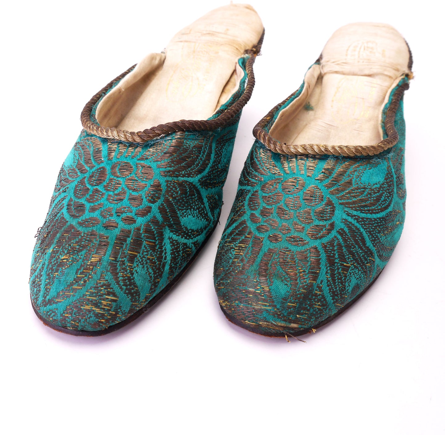 Edwardian Jade & Gold Slippers by Patersons UK 4